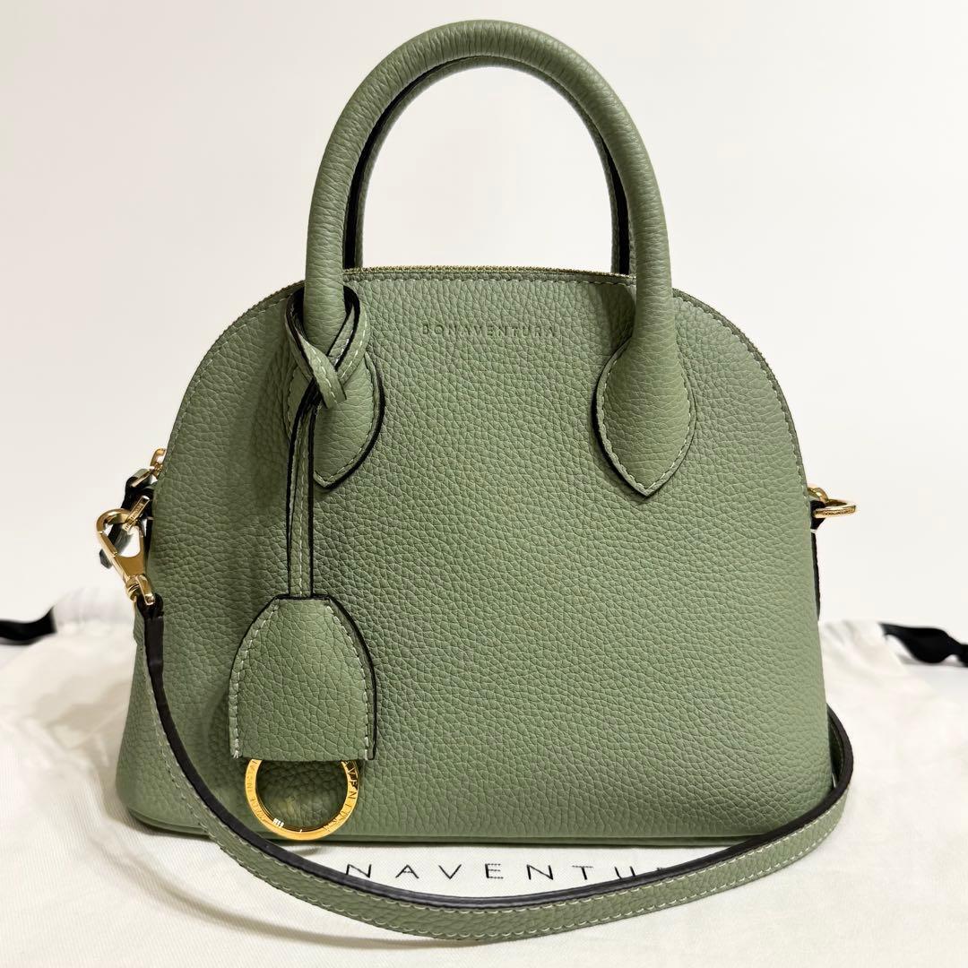 れい 様　ボナベンチュラ　エマ　ミニ　2wayショルダーバッグ　グリーン　レザー