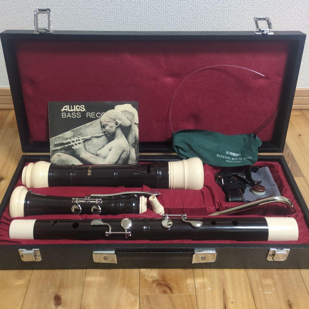 AULOS バスリコーダー バロック式 533B-E ハードケース付き