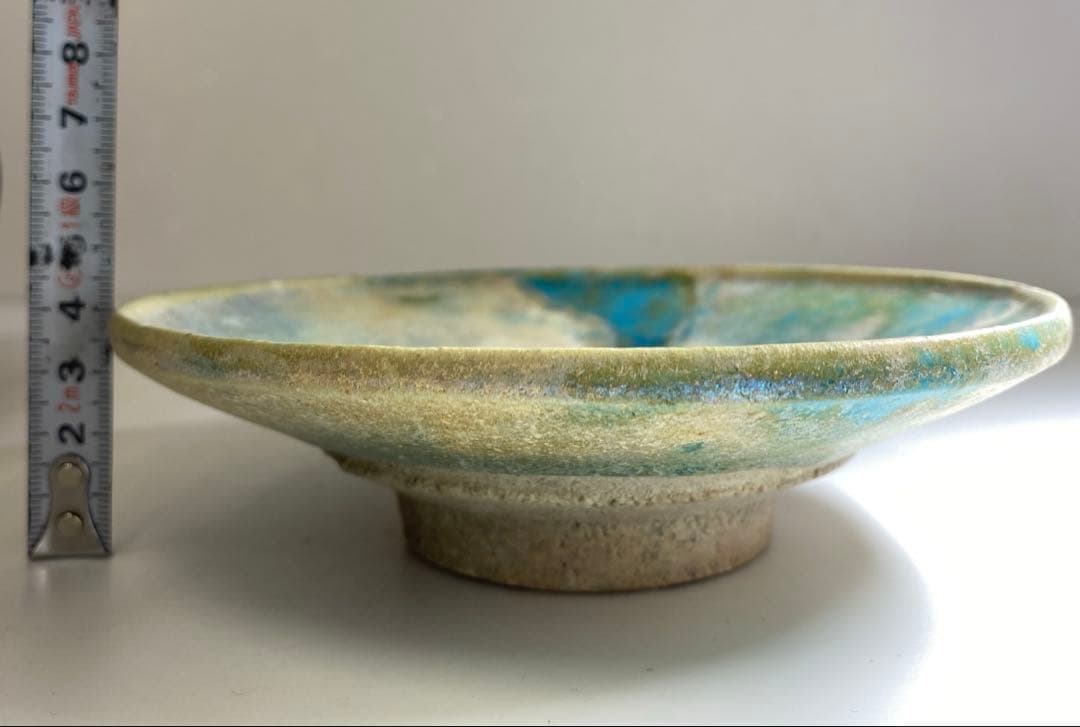 専用　古代　紀元前ペルシャ銀化茶碗　木箱付　直径約15㎝ 東Y7-0402☆2F