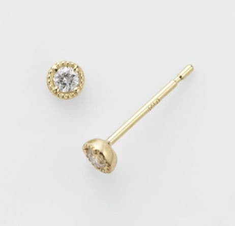 アガット agete 1粒ダイヤモンドピアス 18金