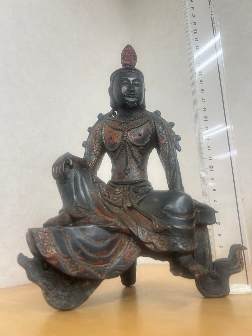 中国明朝青銅布達銅鎏金仏像　骨董古美術アンティーク　江戸仏像？！青磁コレクション