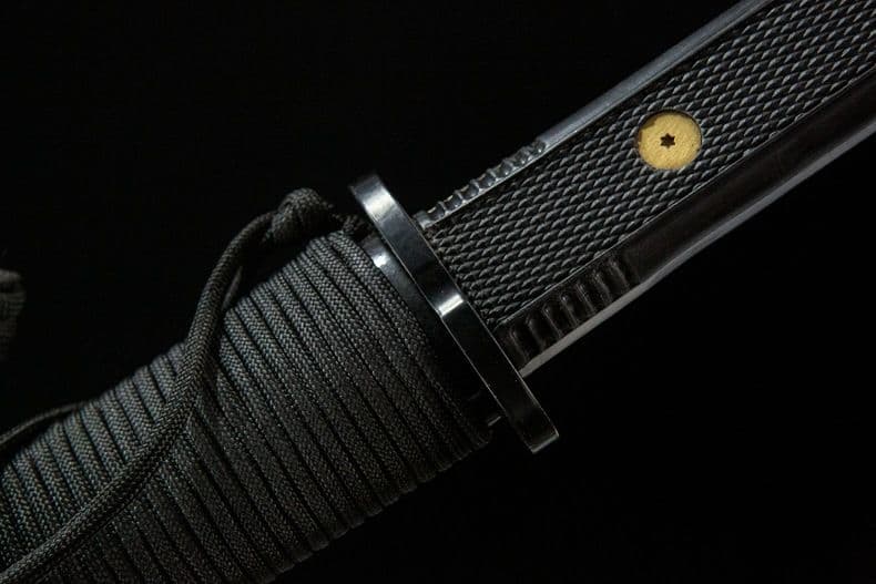 戦術刀 ショート丈 古兵器 武具 刀装具 鍛造打 鋼刀 冷兵器 黒武者 武士道