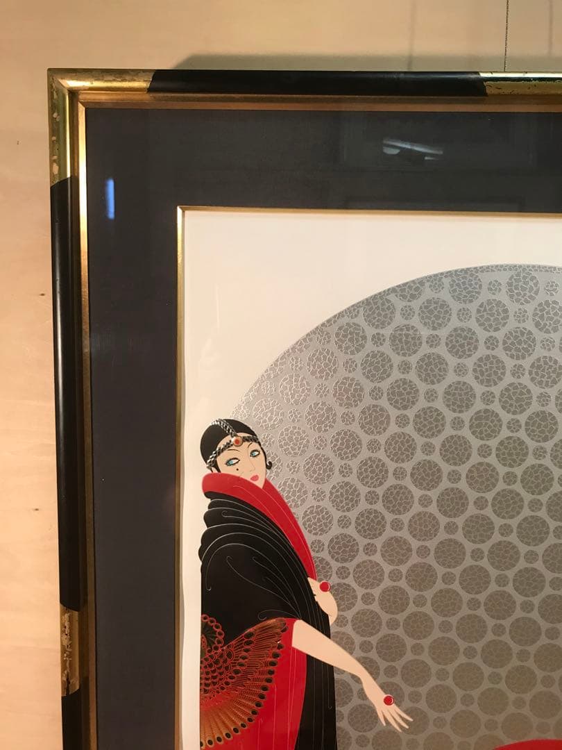 エルテ　「エメラルドの瞳」　シルクスクリーン　直筆サイン・エディション有り