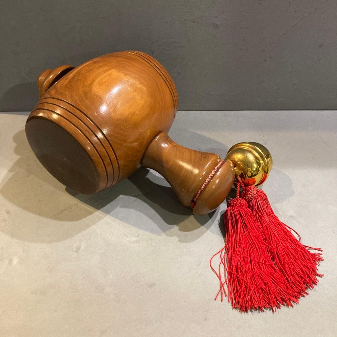 特大　開運　木製打ち出の小槌　鈴付き　金運アップ　3.1kg