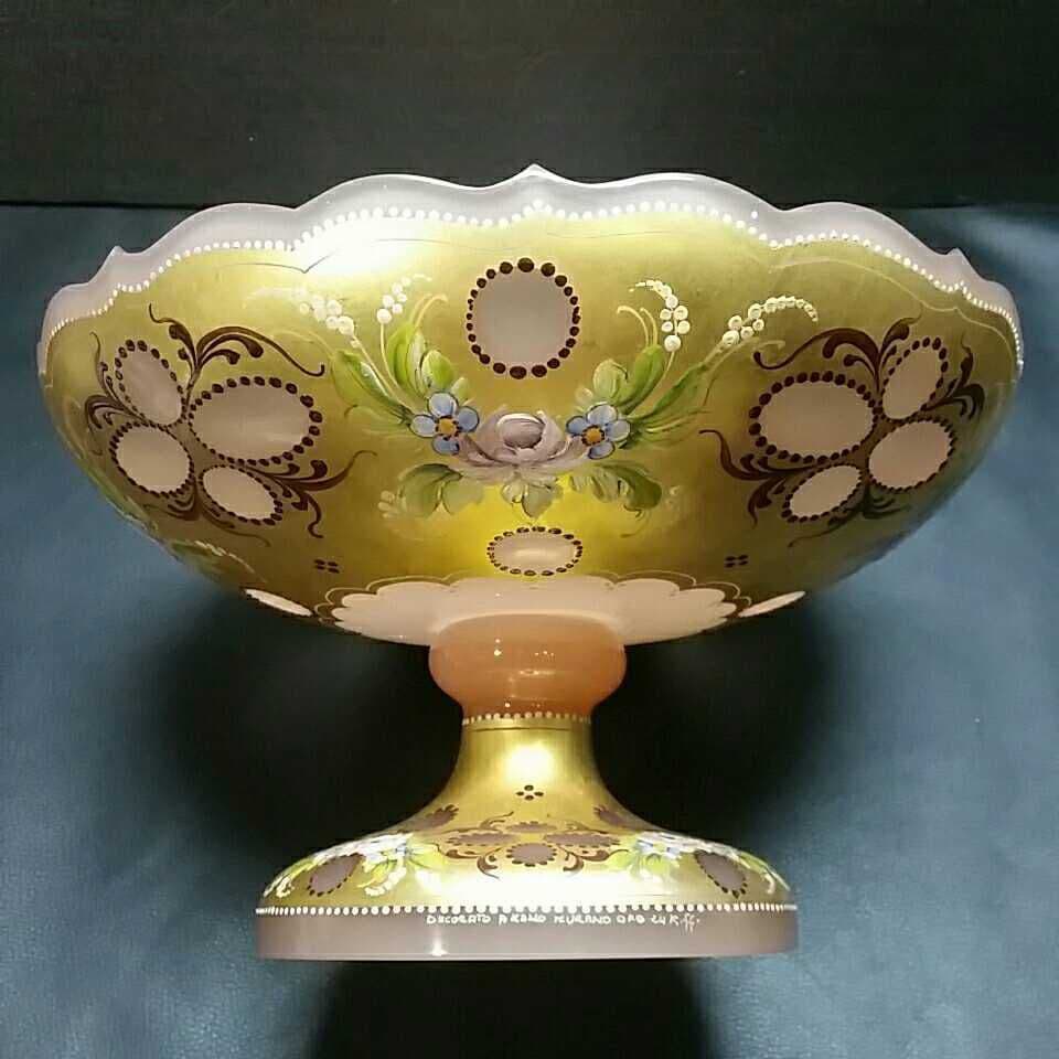 MURANO Decorato a Mano ムラノ ハイエナメル コンポート