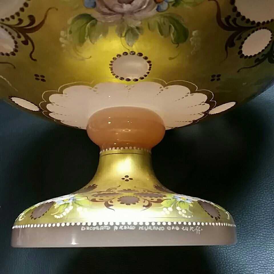 MURANO Decorato a Mano ムラノ ハイエナメル コンポート