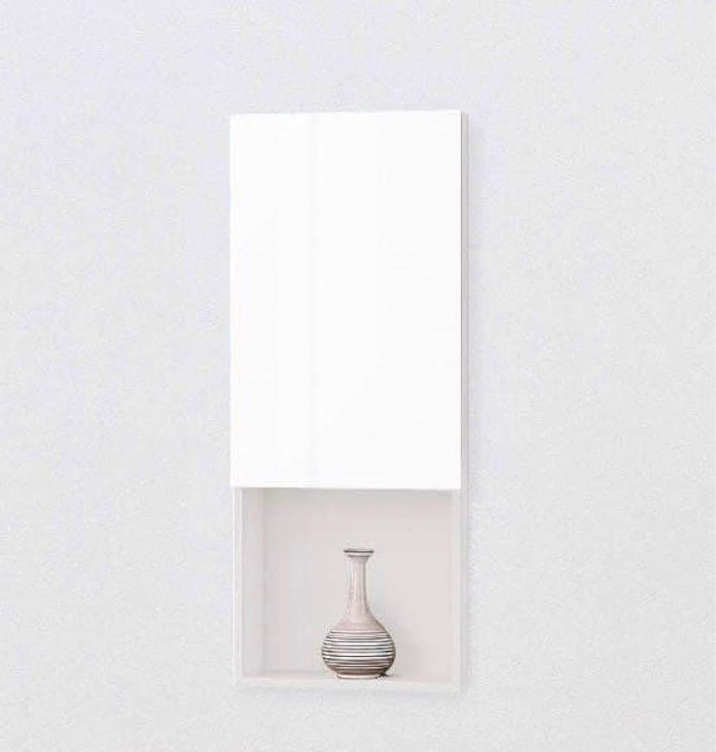 大建工業　壁厚収納　カベピタサニタリー370 開き戸タイプ　ウッド扉　ホワイト