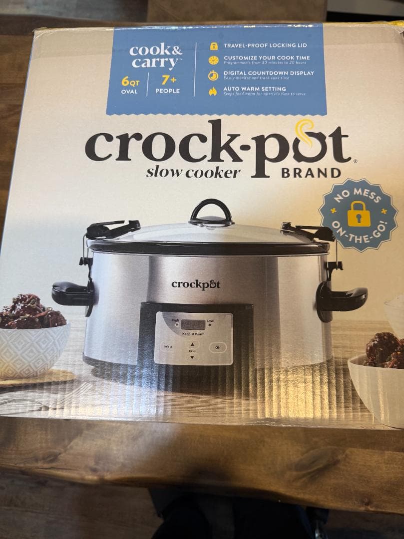 Crock-Pot 6クォート Cook & Carryスロークッカー