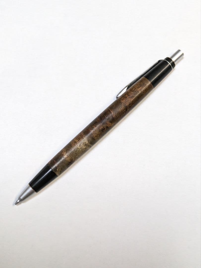 野原工芸　マーブルウッド旧型シャープペン 固定式口金、可動式口金