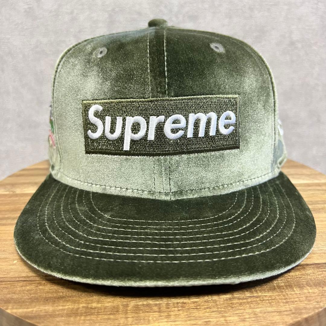 帽子 supreme 22FW Velour Box Logo New Era
