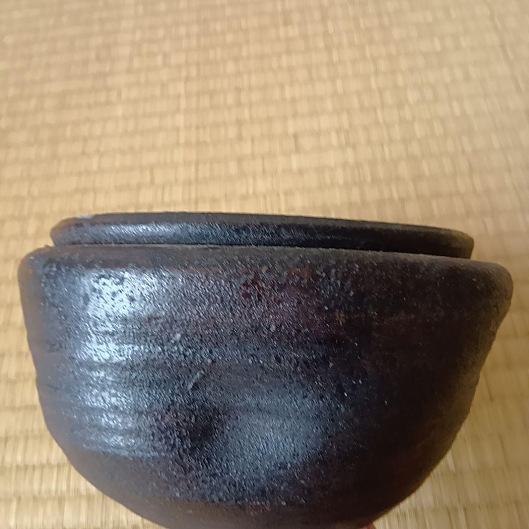 黒薩摩 丸十印 江戸末期〜明治初期 煎茶鉢／小鉢　骨董品 古美術 茶道具 工芸品