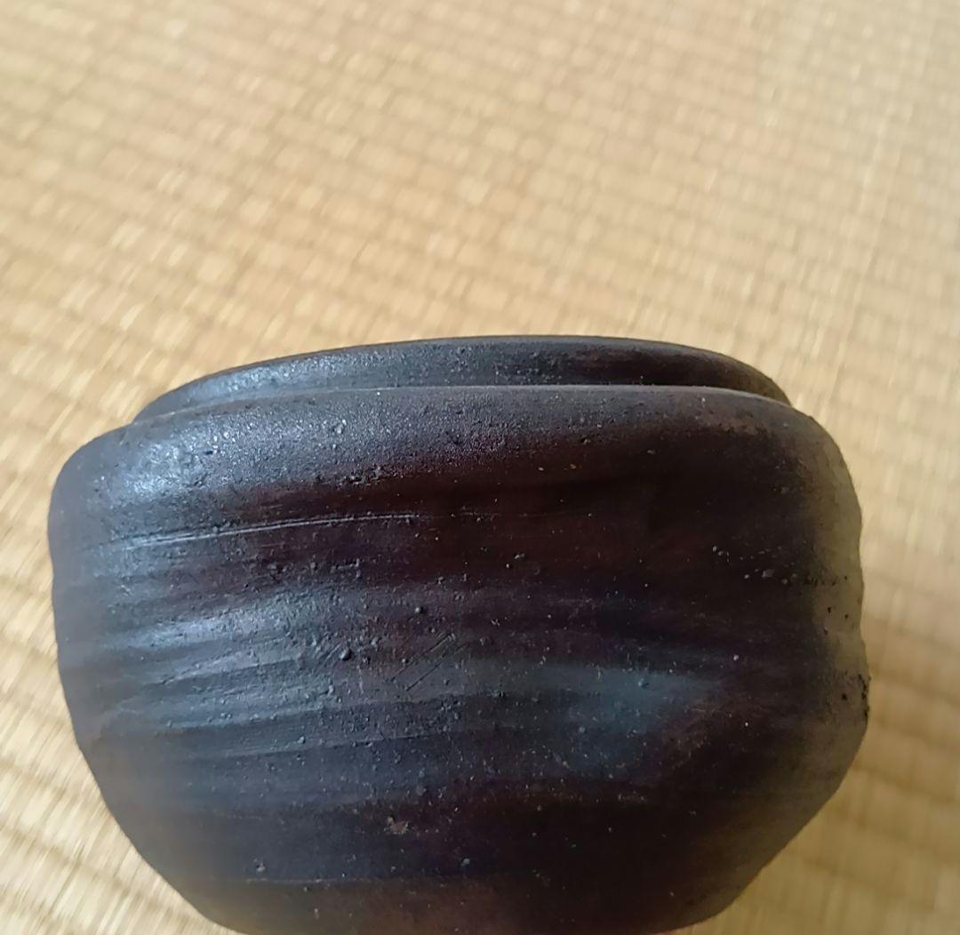 黒薩摩 丸十印 江戸末期〜明治初期 煎茶鉢／小鉢　骨董品 古美術 茶道具 工芸品