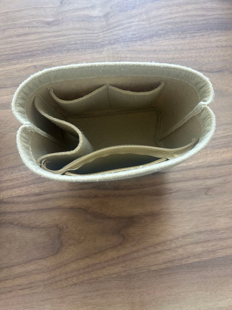 CELINE スモール バケット トリオンフ　キャンバス＆カーフスキン　タン