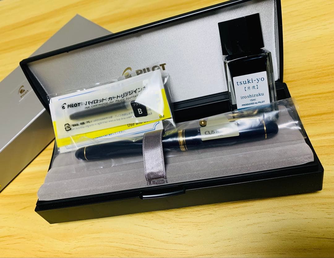 PILOT カスタム74 M軸 万年筆セット 月夜 インク付き
