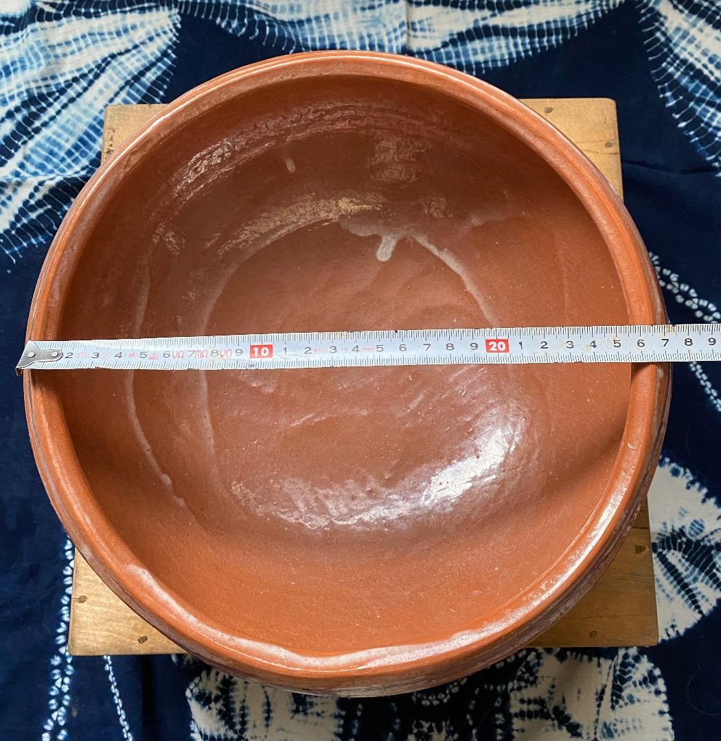 お値下げ中　茶道具　平安　松寿造　筋半田、巴半田一双　赤楽