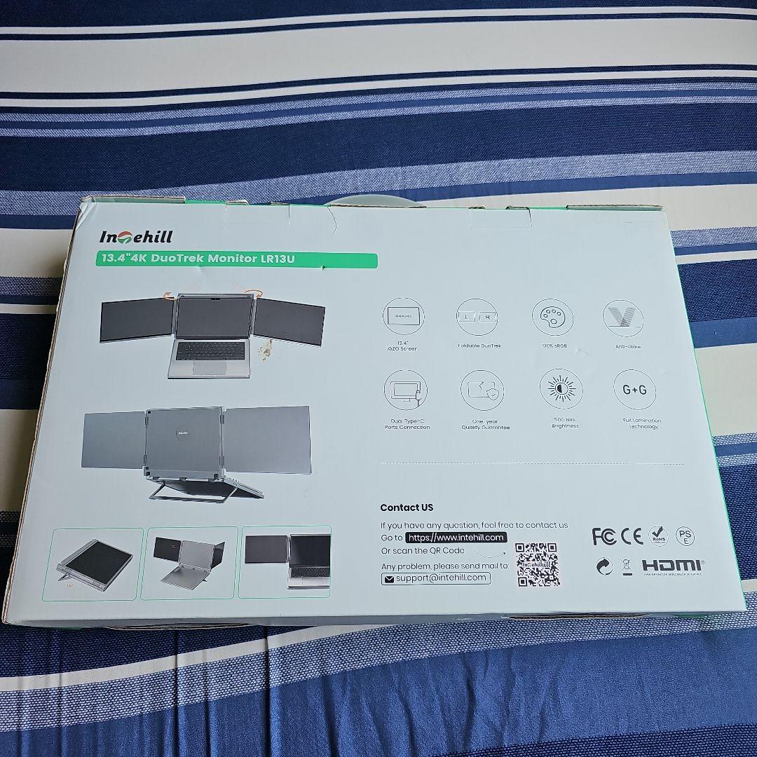 モニター台 Intehill 13.4\" 4K DuoTrek Monitor LR13U