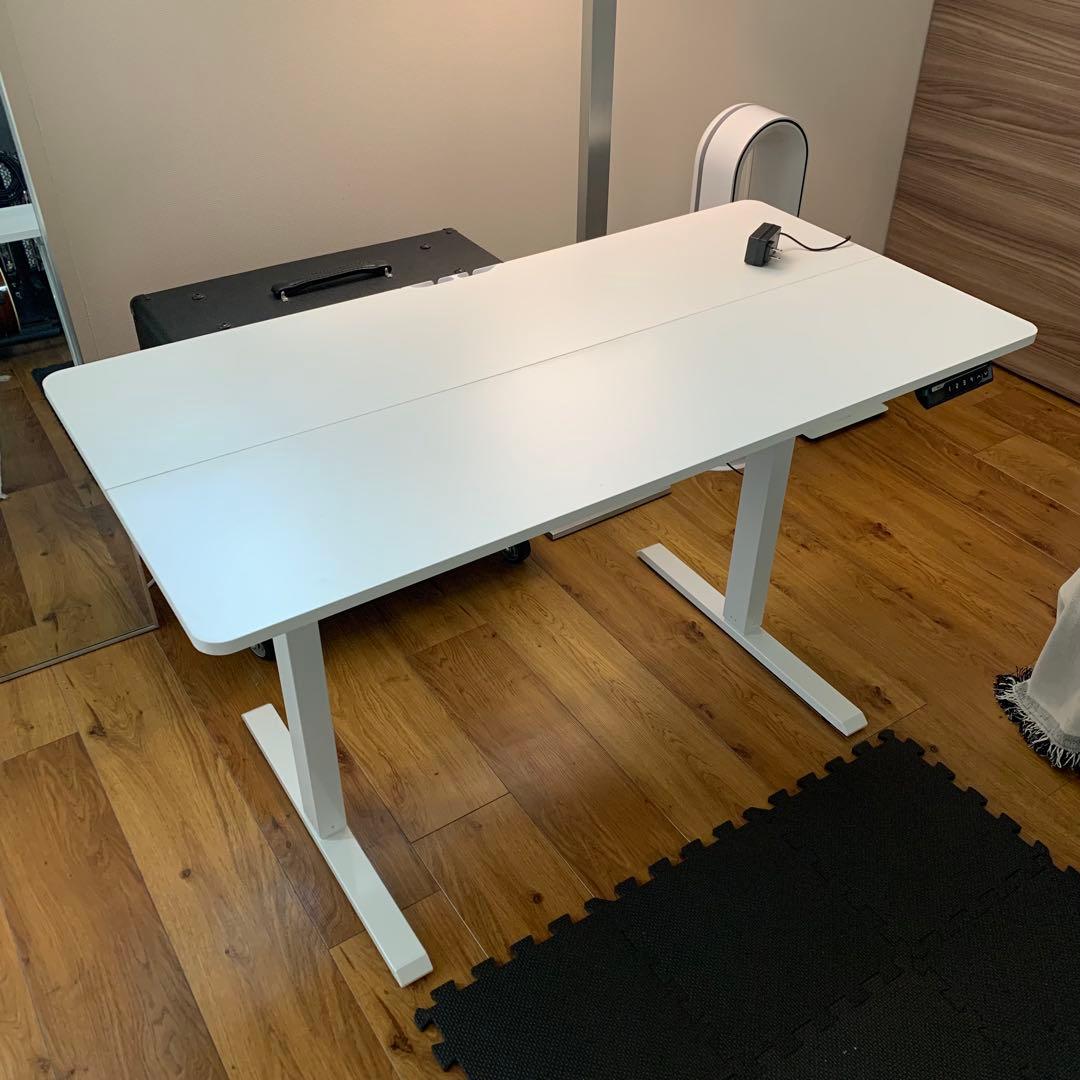 【KARD】昇降デスク　ホワイト　幅120㎝　奥行60㎝
