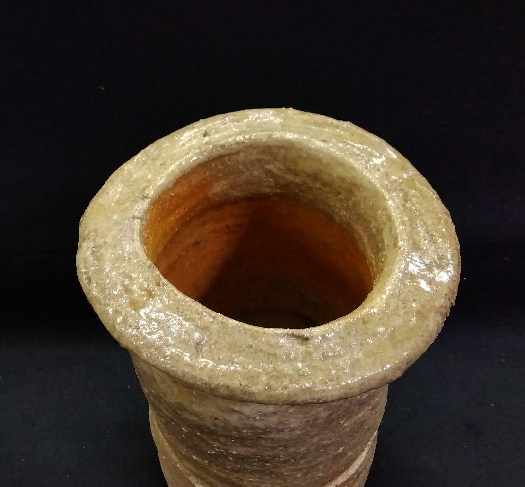 茶道具 花入 信楽焼 寺垣外窯 杉本貞光 大徳寺 立花大亀 箱書 銘 杉こだち