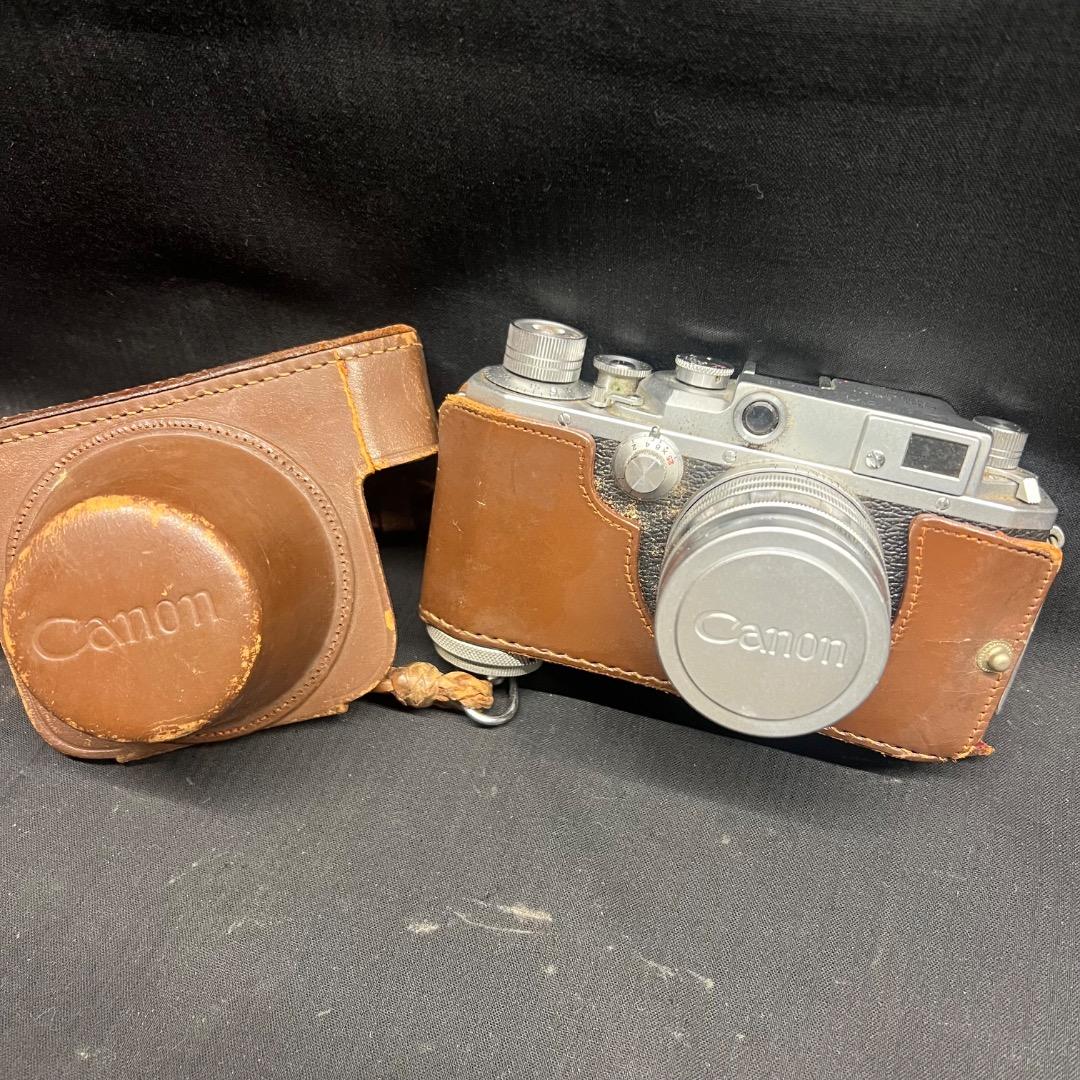 〇Nb右1058 キャノン フィルムカメラ No.154374 レザーケース付