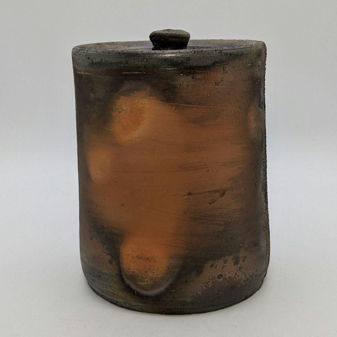 山下譲治 備前焼 窯変灰被り水指 共箱 水差し 茶道具 茶器 抹茶 食器