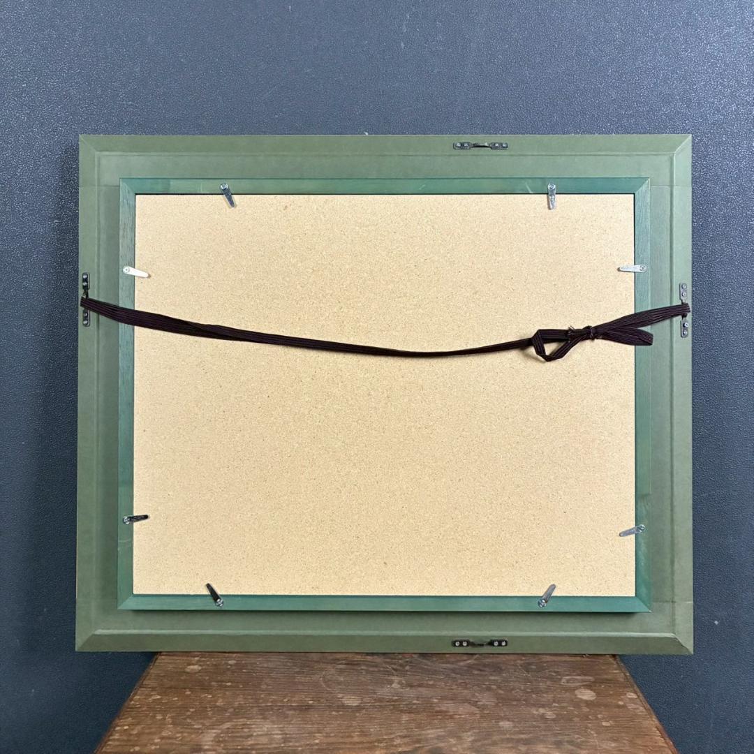 美品 徳田春邦「赤富士」油彩画 油絵 直筆サイン入り 富士山 縁起物 開運