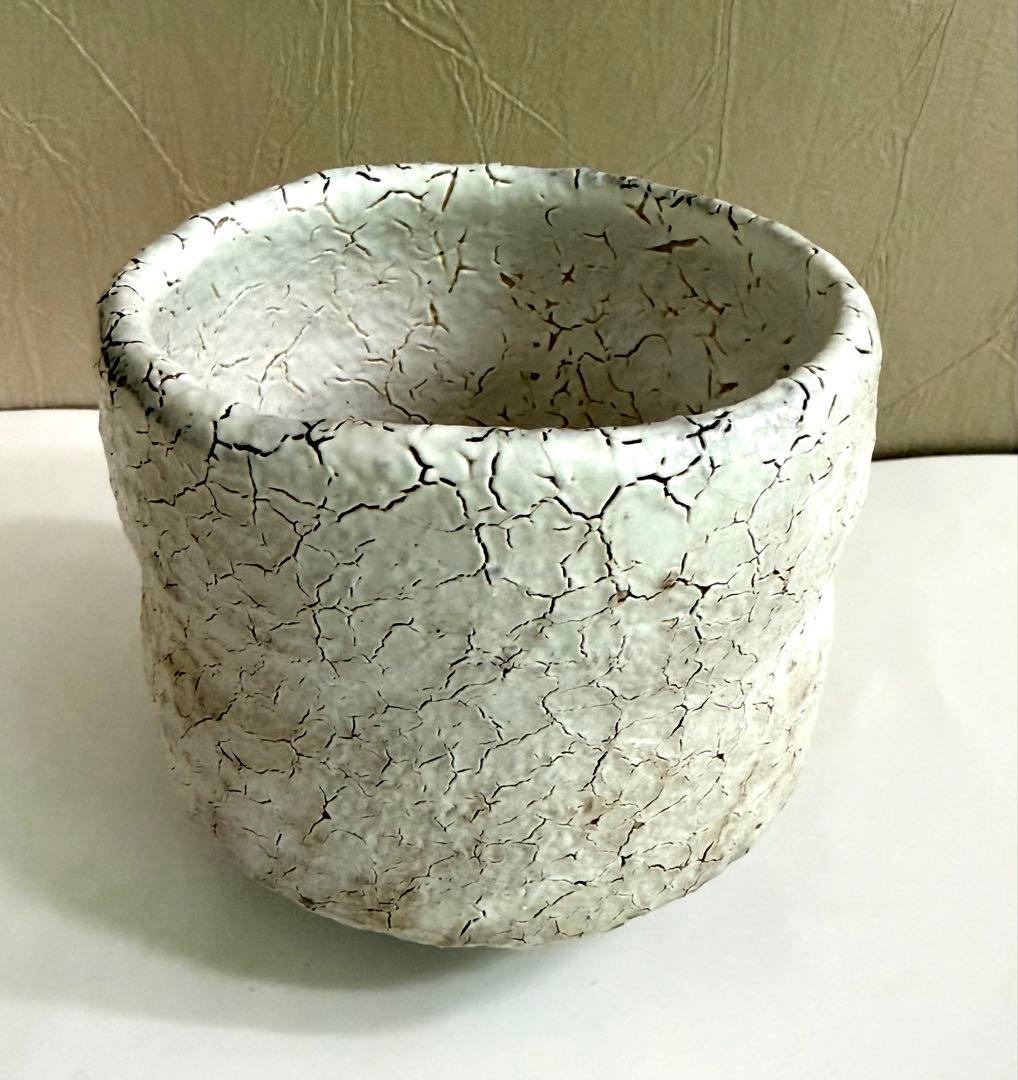 筒茶碗　萩筒茶碗　白色茶碗