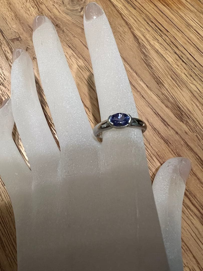 タンザナイトリング Pt950 #12