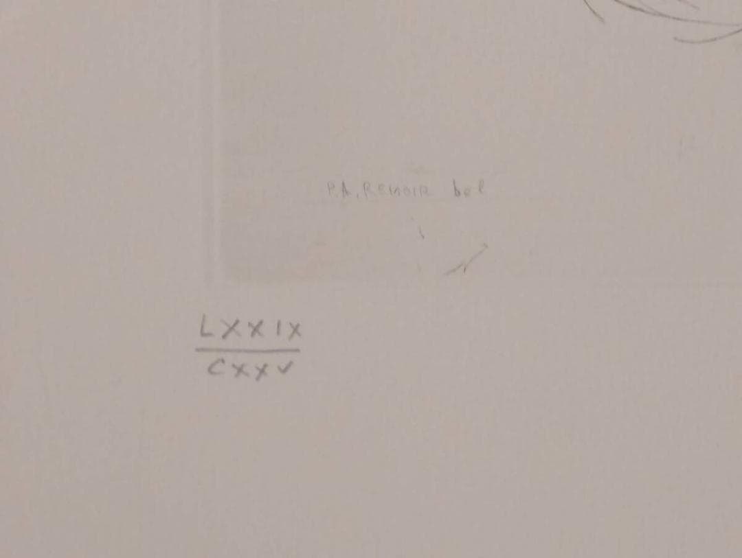 【真作】版画　ルノワール　銅版画　ボイセック版より　母と子　箱・黄袋入　Y25