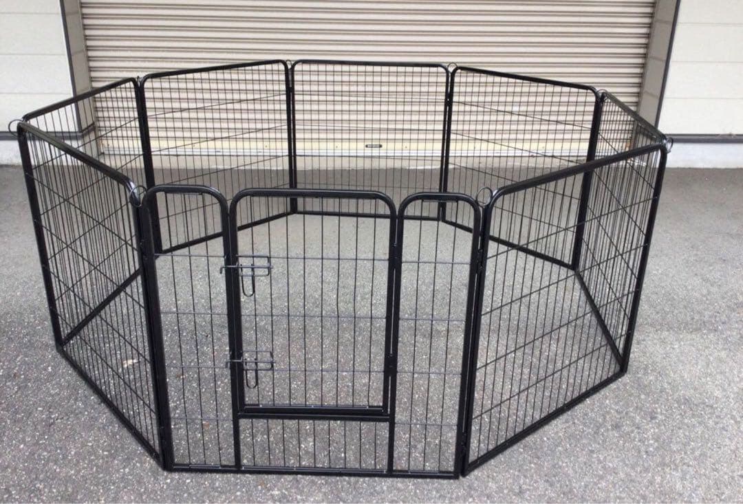 ペットサークル　高さ80cm 8枚　黒色