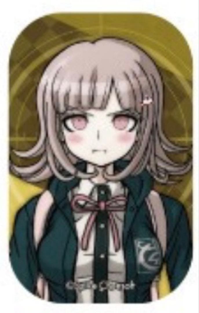 ダンガンロンパ　七海千秋　10周年　大同窓会　スクエア缶バッジ　エビテン