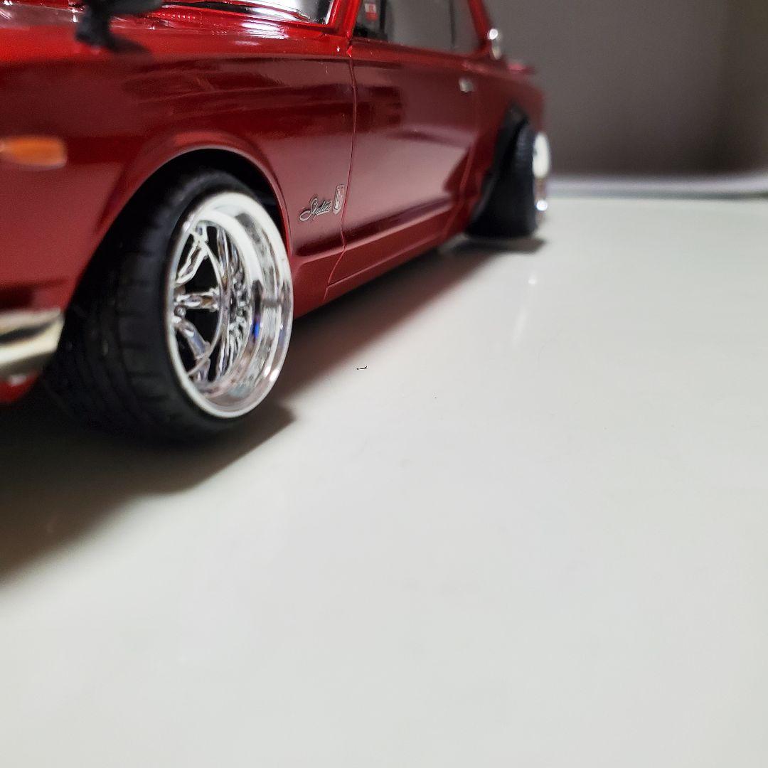 アオシマ　楽プラ　キャンバー加工　GTR ハコスカ 1/24　日産スカイ　完成品
