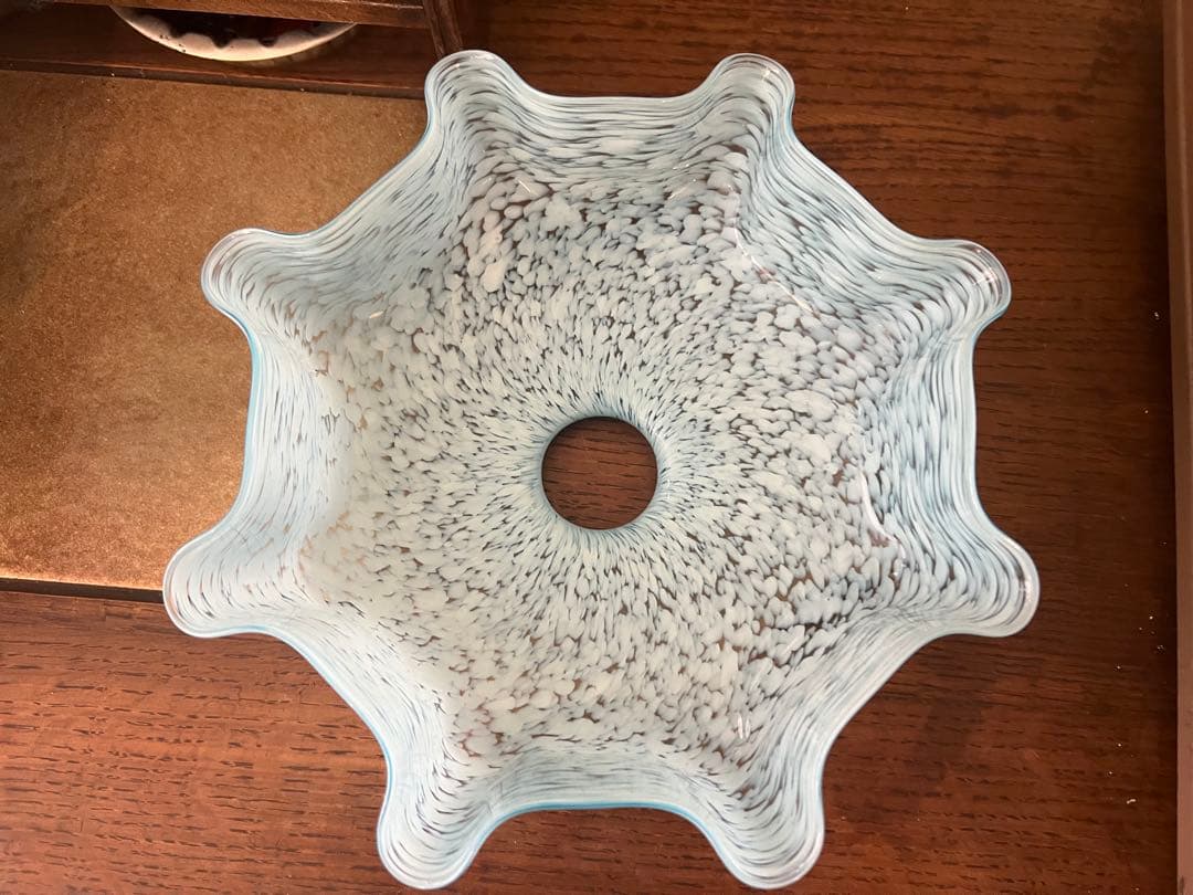 乳白 水色 吹雪 電傘 電笠 シェードランプ 氷コップ アンティーク