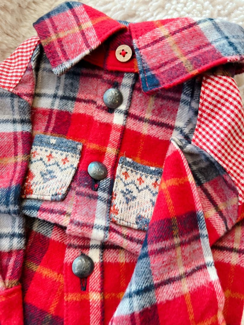 希少❣️試着のみ❣️受注会オーダー品 めちゃ可愛い❣️ネルシャツ2ハーフ