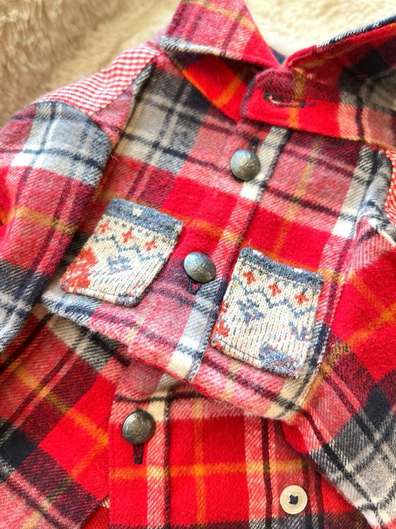 希少❣️試着のみ❣️受注会オーダー品 めちゃ可愛い❣️ネルシャツ2ハーフ