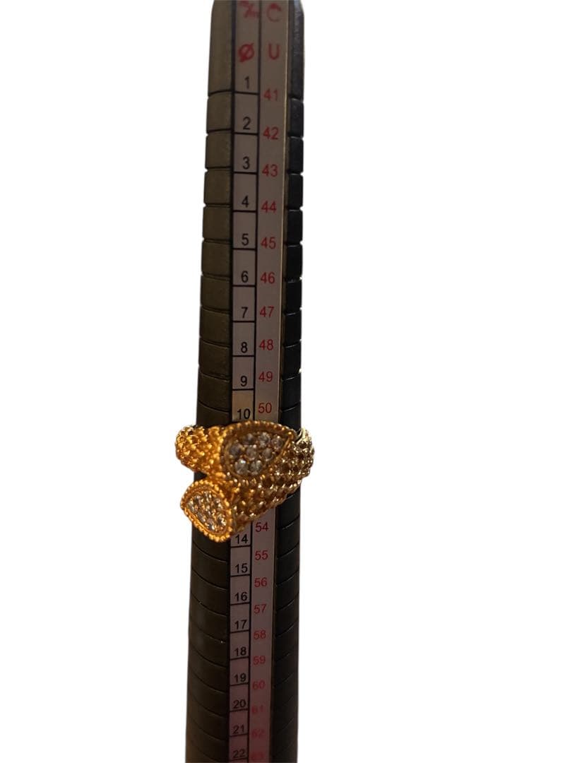 K18 セルペント 蛇モチーフ ダイヤリング バブル期 ヴィンテージ