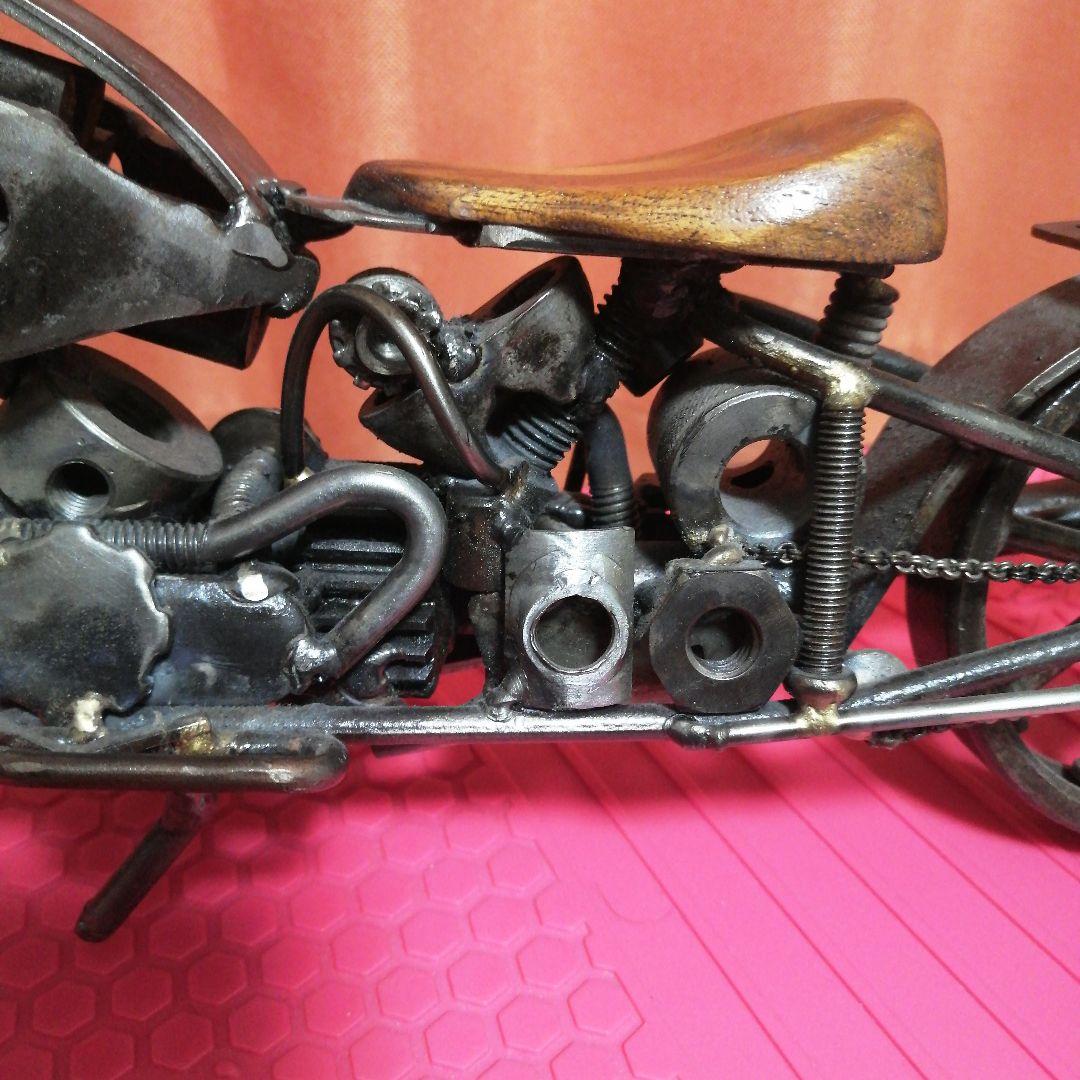 オートバイ　アート鉄３０年物　メタル素材