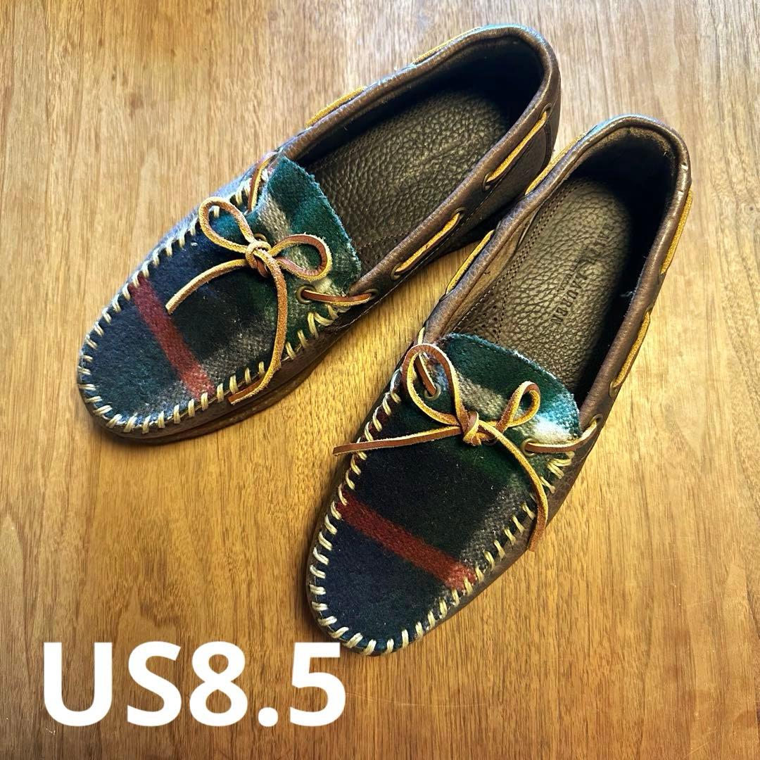 希少！USA製 POLO RALPH LAUREN レザー × ウール モカシン