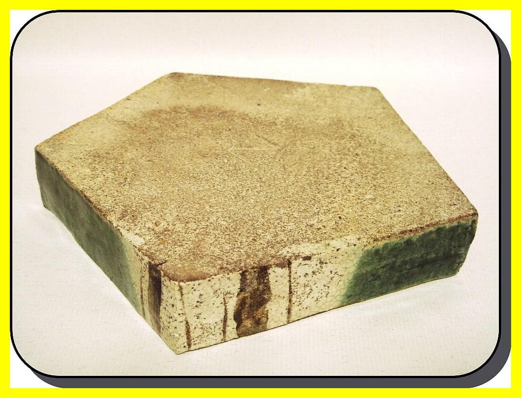 ma507⑦『織部 松 五角鉢』　/骨董品 古美術 古玩 アンティーク