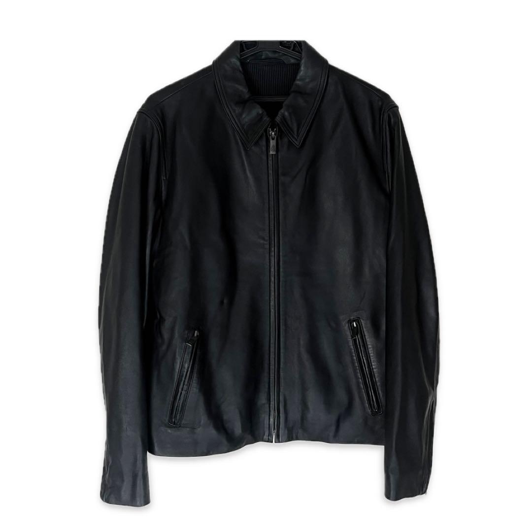 [agnes b.] ブラックレザージャケット サイズ48