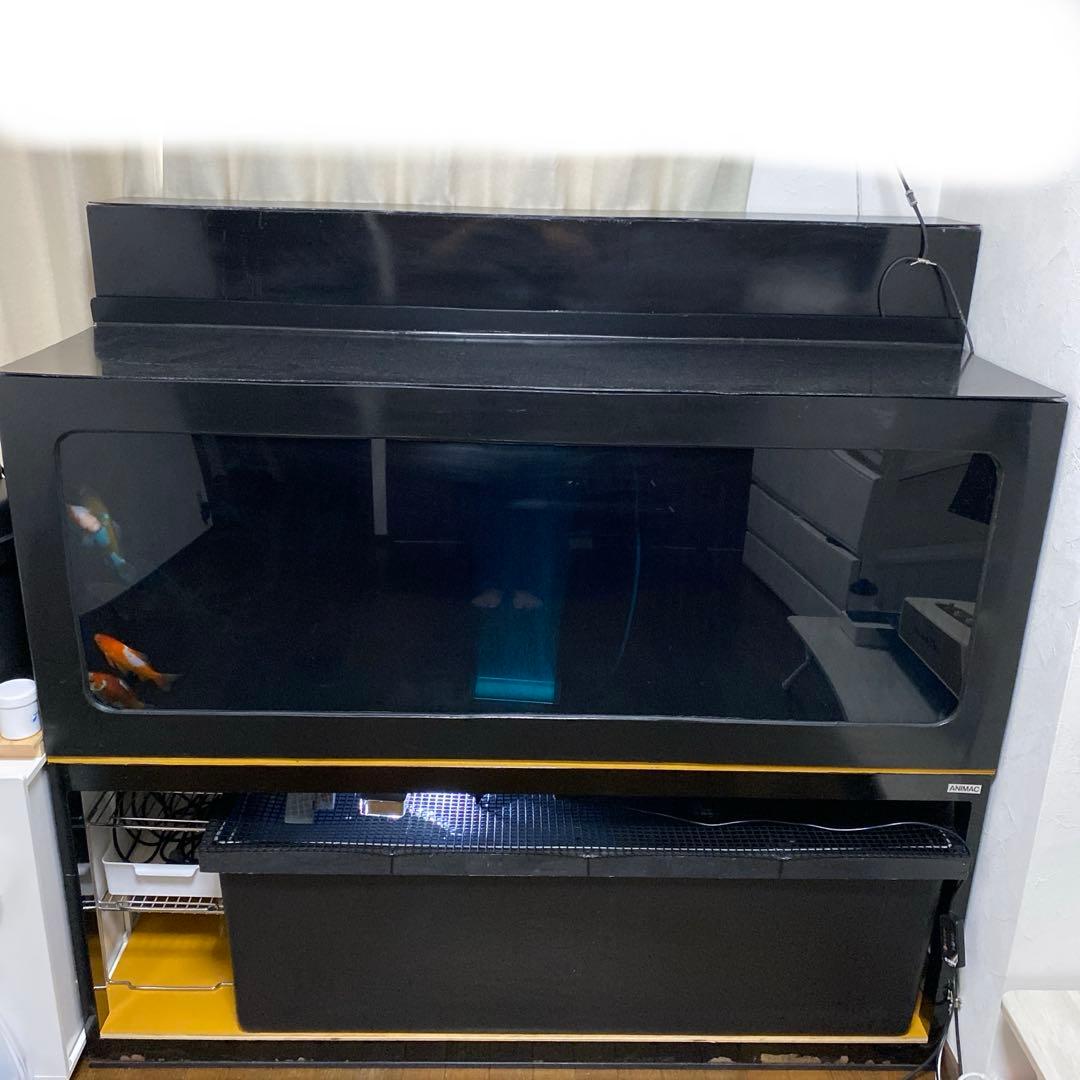 オーバーフローfrp水槽上下 水槽台 1500×600×600 引き取り限定