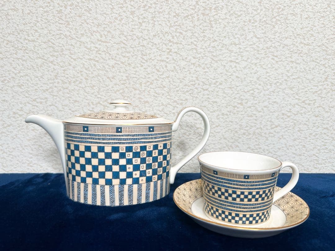 ウェッジウッド サムライ ティーポット カップ　ソーサー　ユーランダー　未使用