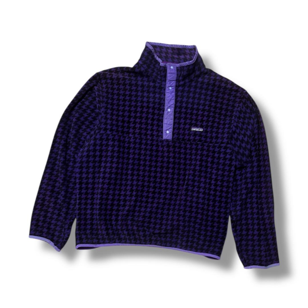 レア 90s Patagonia パタゴニア 千鳥格 シンチラ スナップT 総柄