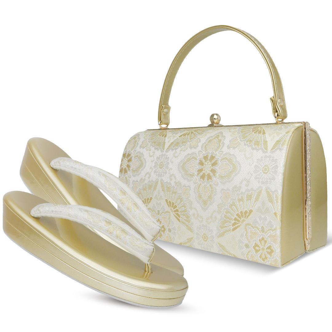 和装 草履バッグセット フォーマル 帯地 結婚式 留袖 uzouri40-G