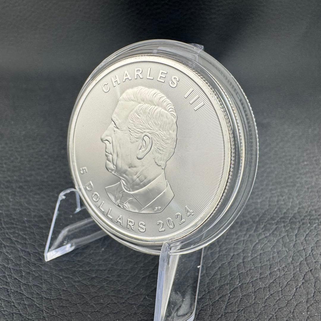 100枚限定！ メイプルリーフ 銀貨 カラー 翼竜 プテラノドン 恐竜 1オンス