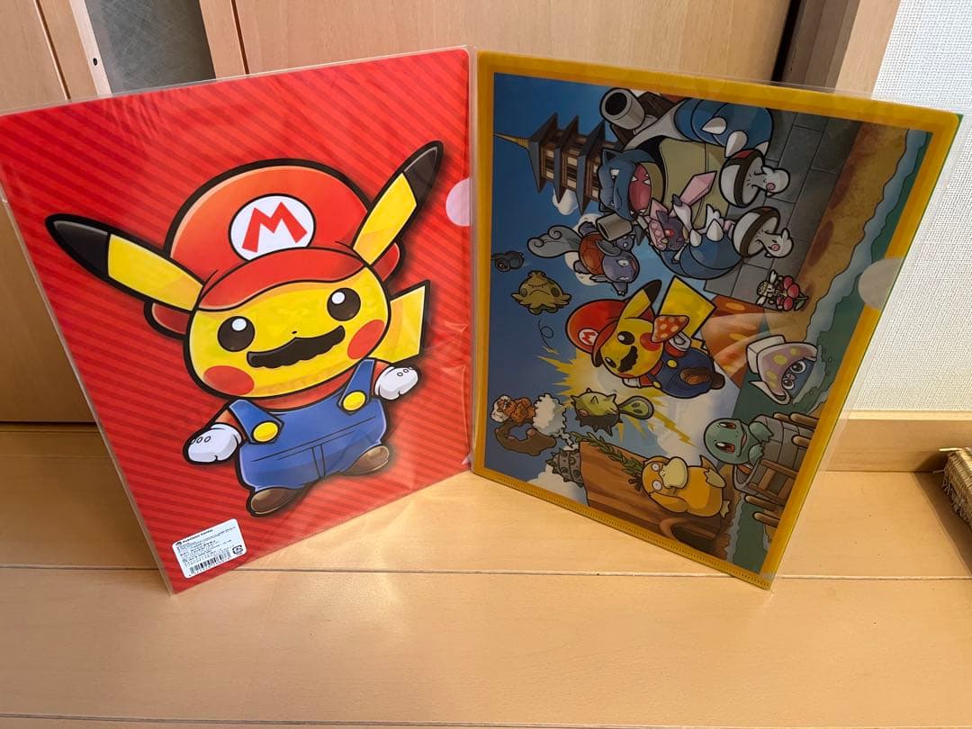 マリオピカチュウ A4クリアファイル 3枚セット ルイージピカチュウ ポケモン