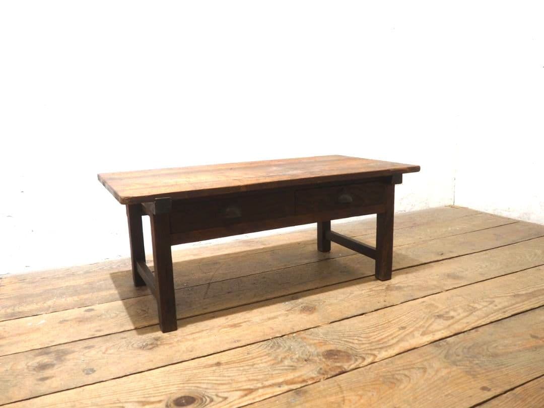 1258 アンティーク　文机　ローテーブル　収納ケース　陳列台　レトロ　古家具