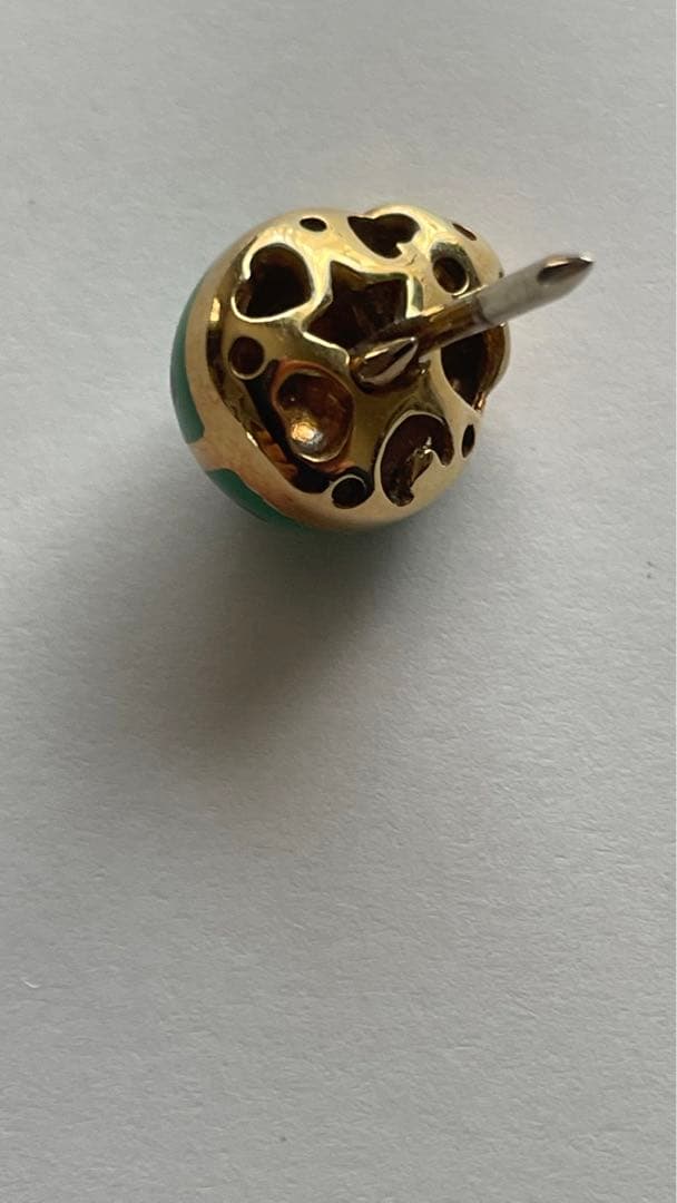 パスクワレブルーニ　K１８・エナメル　ピンブローチ　ネクタイピン　テントウムシ