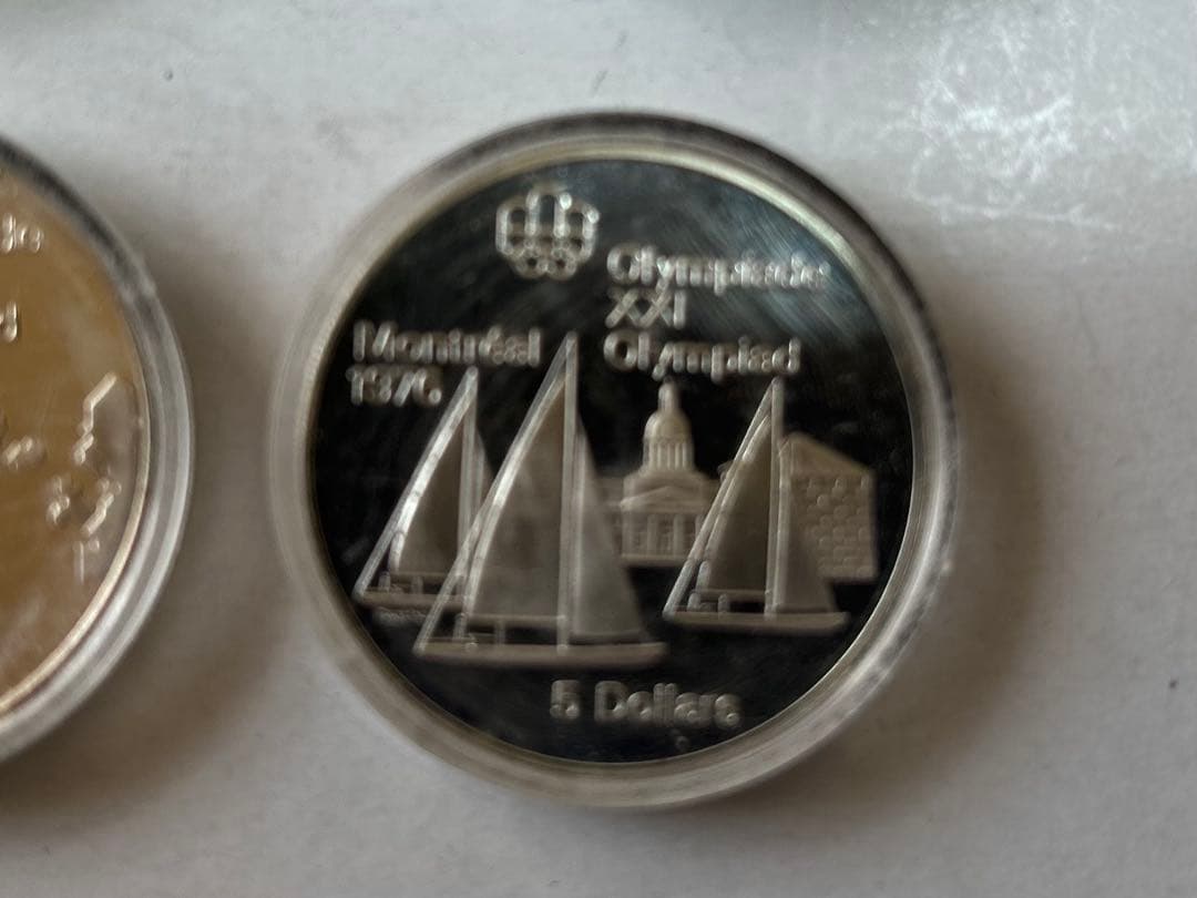 モントリオール1976 10ドル2枚5ドル2枚　1973銀貨