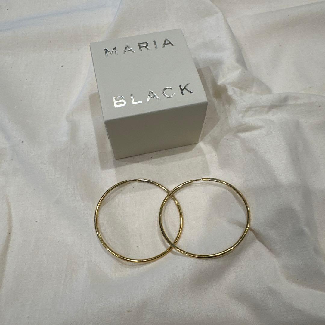 MARIA BLACK ゴールド フープピアス 直径約5cm