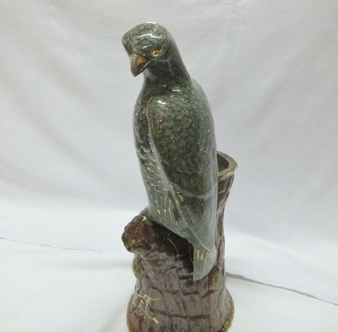 昭和レトロ！珍品！！相馬焼・花瓶・鷹